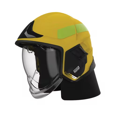 Casco de bombero tradicional Cairns 1010, con visera Tuffshield de 4"