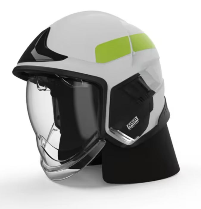 Casco de bombero tradicional Cairns 1010, con visera Tuffshield de 4"