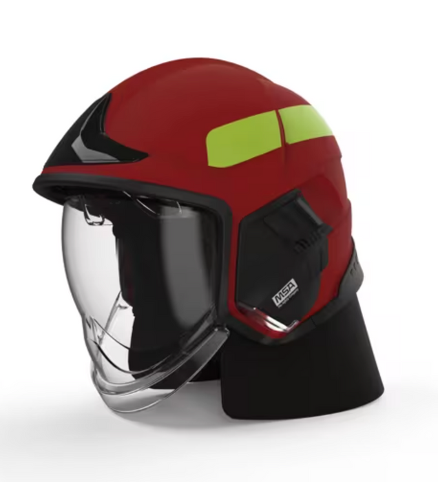 Casco de bombero tradicional Cairns 1010, con visera Tuffshield de 4"