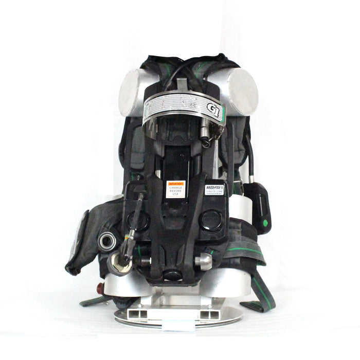 Refurbished MSA G1 SCBA 4500 PSI for sale. Includes: Pass heat & movement, body breathing, Rechargeable, Removable channel shoulder strap.  Bench tested.  Warranty: One month  Condition: Refurbished, Excellent condition